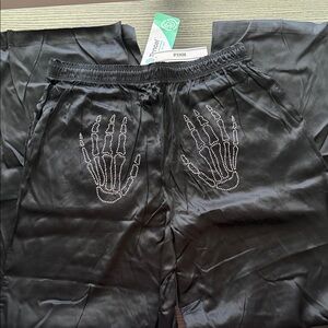 PINK Victorias Secret satin wide leg pants